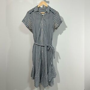 Maeve by Anthropologie Gingham Shirt Dress – Size 4 – With Slip
